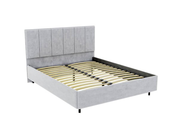 Кровать Мелоди КР02-160 + ортопедическое основание (Серый)