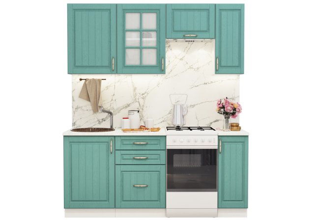 Модульная кухня Лондон (Дуб изумруд)