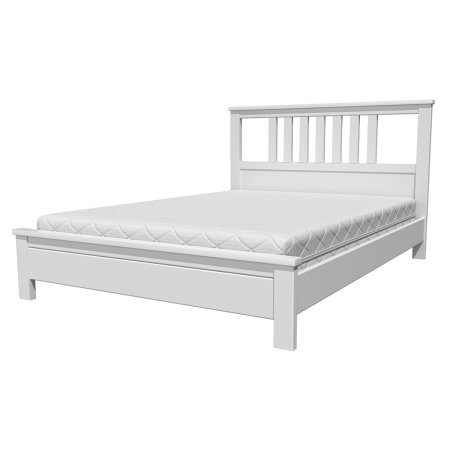 Лаура кровать 160х200 + металлокаркас + ножки (Белый античный)