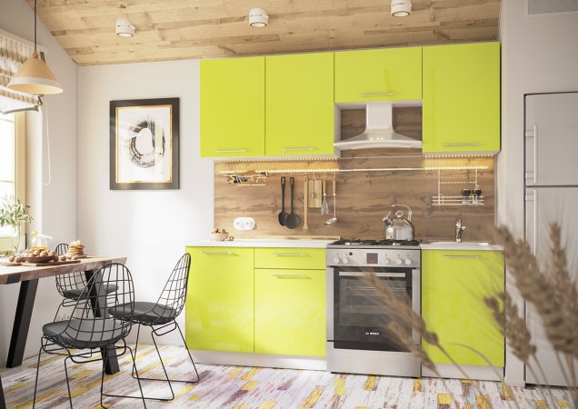 Модульная кухня Олива глянец (Глянец лайм)