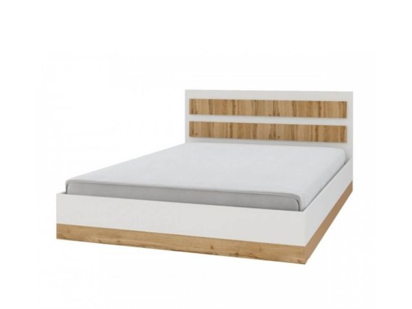 Дубай секция №8 Кровать 1С 160х200 (белый жемчуг/дуб вотан)