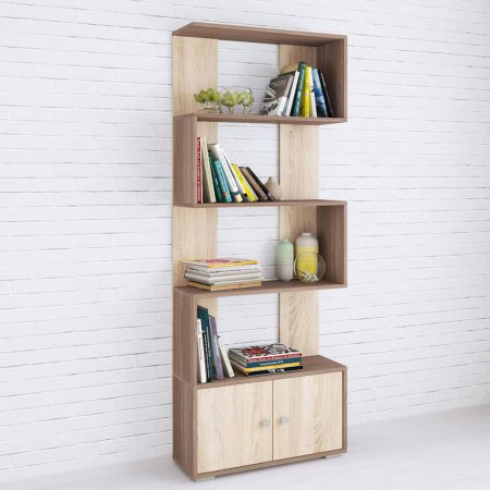 Стеллаж Ромео 2 (Шимо темный/Сонома)