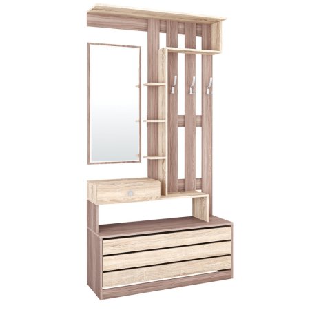 Ямайка прихожая центральная секция ЯПЦС-1 (Шимо темный/Сонома)