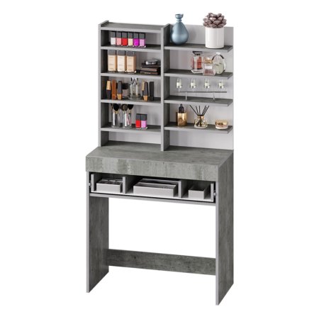 Инстайл стол косметический СТ-01 (бетон/белый)