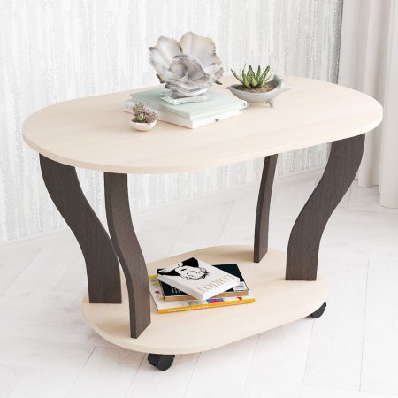 Стол журнальный Консул 3 в гостиную (Венге/Дуб молочный)