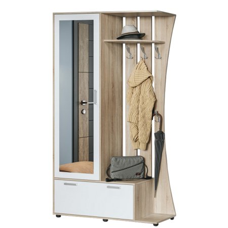 Домино 4 У прихожая (Сонома/Белый)