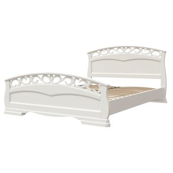 Грация 1 кровать 90х200 + металлокаркас + ножки (Белый античный)