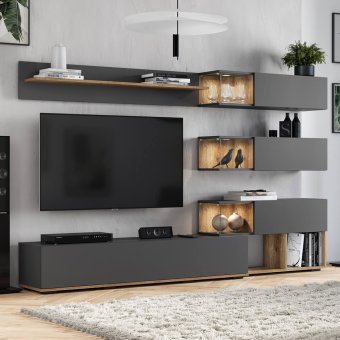 Гостиная Рига ГС-01 (Каньон/Графит)