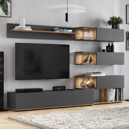 Гостиная Рига ГС-01 (Каньон/Графит)