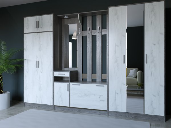 Диана-4 секция №14 прихожая (Анкор темный/Дуб эльза)