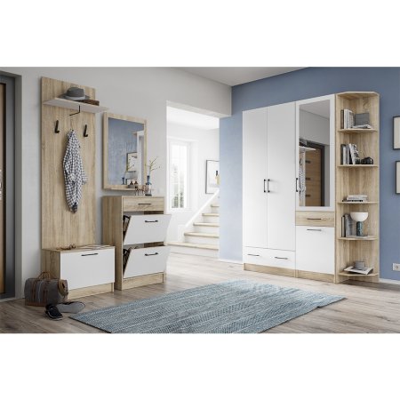 Денвер обувница для прихожей (сонома/Белый)