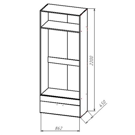 Двустворчатые распашные шкафы