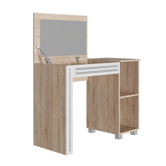 Мадлен стол туалетный (Сонома / матовая Ясень белый Эмаль Ф/п - Серебро)