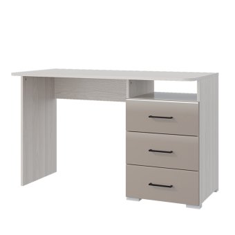 Ненси стол 1200/3 ящика с ручками (Ясень шимо/Капучино глянец)