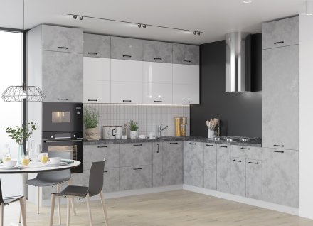 Модульная кухня Лофт (Бетон светлый)