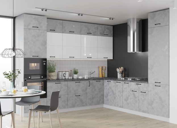 Модульная кухня Лофт (Бетон светлый)