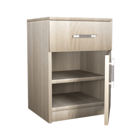 Тумба прикроватная №4 (ящик + дверь) (новые нап) (Шимо светлый)