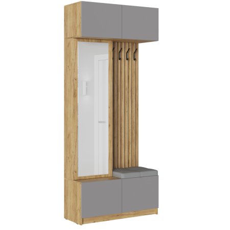 Бостон прихожая ЦС (Дуб крафт золотой/Шифер серый)