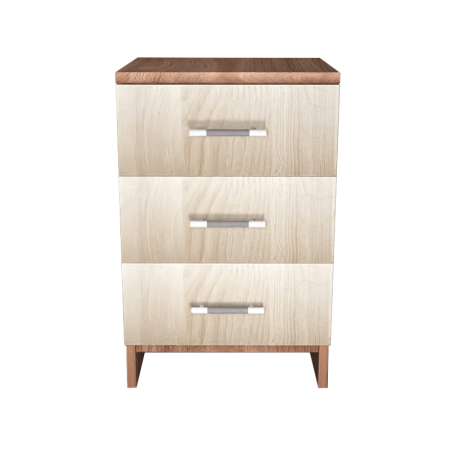 Тумба прикроватная №3 (3 ящика) (новые нап) (Шимо комби)