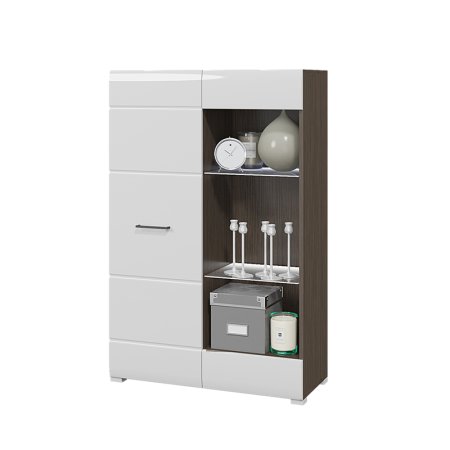 Ненси стеллаж (Венге/Белый глянец)