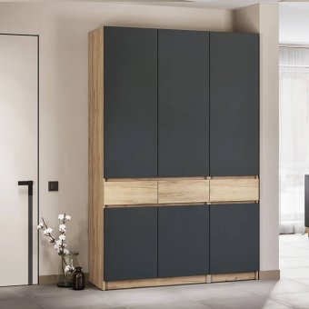 Стоуби шкаф ШК-1500 (дуб крафт золотой/серый графит)