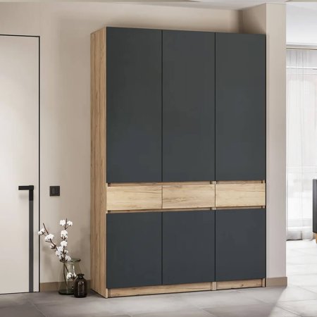 Стоуби шкаф ШК-1500 (дуб крафт золотой/серый графит)