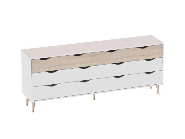 Соната комод (Белый фон / Дуб Сонома)