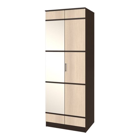 Сакура шкаф пл.бельевой 2 ств. + ЗЕРКАЛО (Венге/Лоредо)