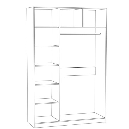 Трёхстворчатые распашные шкафы