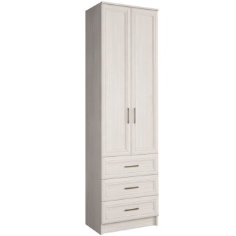 Принцесса шкаф детский полки (3 ящика) (Анкор белый) ЦРК.ПРН.12