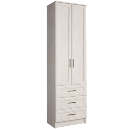 Принцесса шкаф детский полки (3 ящика) (Анкор белый) ЦРК.ПРН.12