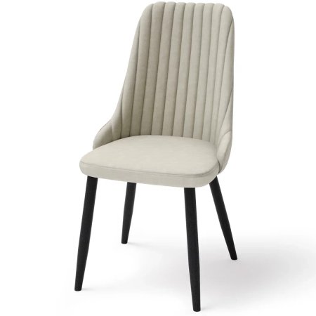 Стул Манхеттен (конус 32 черный матовый) (Велюр В-1)