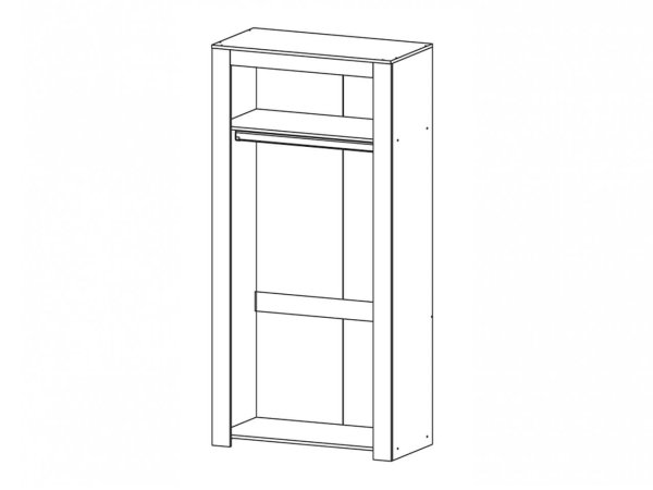 Квадро-18 шкаф 2 ств. ЦРК.КВД.18 (Дуб делано светлый)