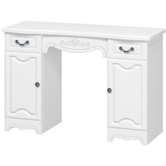 Лотос стол туалетный (Белый/Белый глянец)