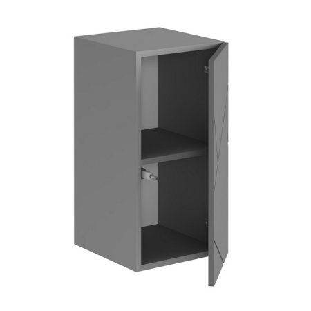 Гранж Шкаф навесной ШН-001 (Серый шифер/графит софт)