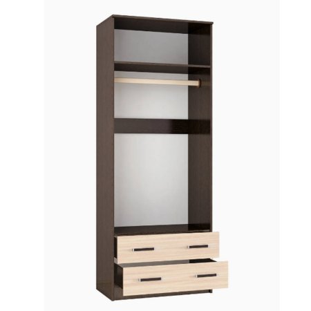 Лагуна шкаф комбинированный (0,8) с зеркалом (Венге/Дуб молочный)