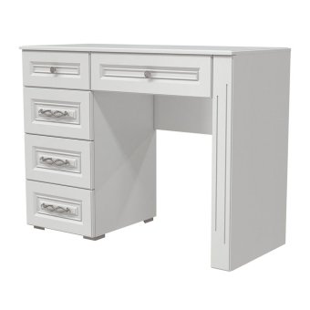 Олимп (ЛАК) спальный гарнитур  стол туалетный (макияжный) (белый/белый)