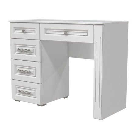 Олимп (ЛАК) спальный гарнитур  стол туалетный (макияжный) (белый/белый)