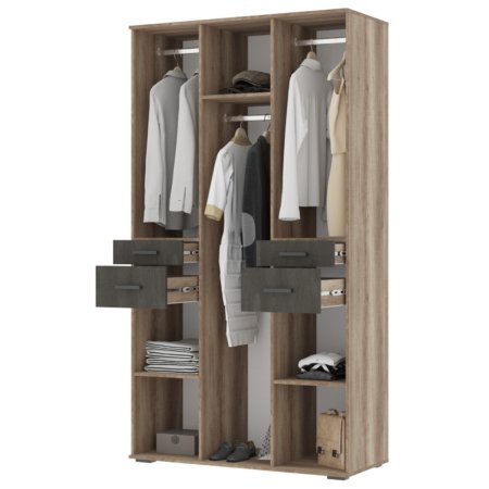 Шкаф Нельсон ШК 02 (Железный камень/дуб каньон)