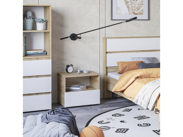 Хелен тумба прикроватная ТБ 01 (Крафт золотой/Белый)