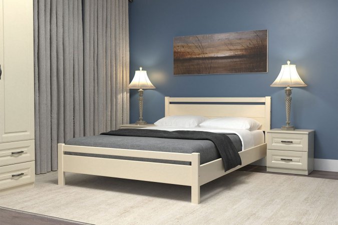 Вероника-1 кровать 120х200 + металлокаркас + комплект ножек (Слоновая кость)