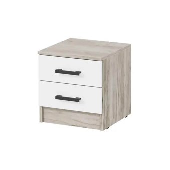 Ронда тумба прикроватная ТБ (Дуб крафт серый/белый)