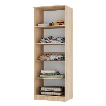 Сакура шкаф пл.бельевой 2 ств. без зеркала (Сонома/Белый)