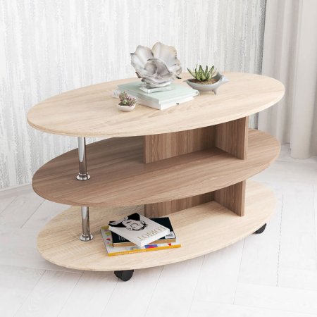 Стол журнальный Консул 4 в гостиную (Шимо темный/Сонома)