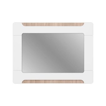 Палермо-3 зеркало навесное ЗН-026 (Шимо светлый / глянцевая Белый)