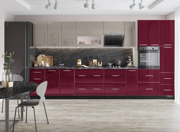 Модульная кухня Танго (Мокко / Бордо)