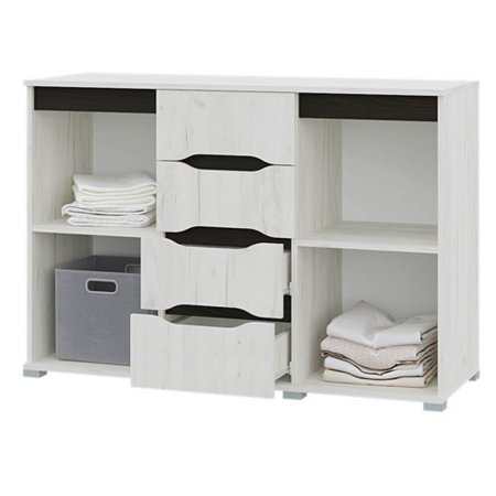 Вега комод 1200 (Дуб крафт белый)