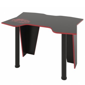 Компьютерный стол КЛ 9.1 (черный/красный)