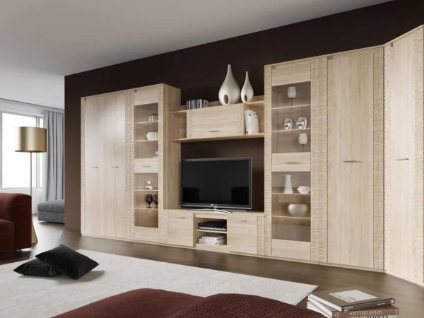 Элана гостиная шкаф угловой (Дуб сонома)