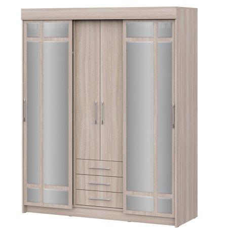 Шкаф-купе Фортуна (Шимо светлый)